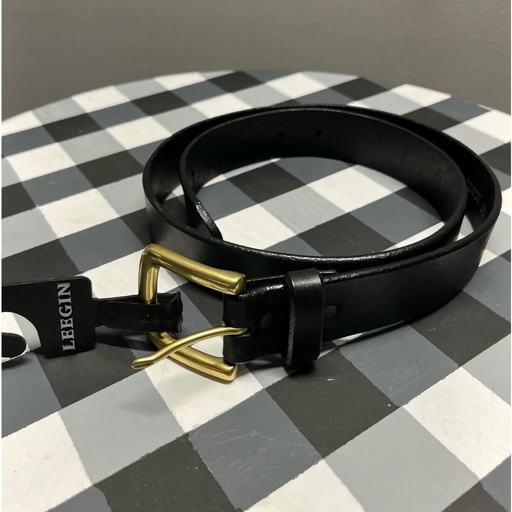 LEEGIN Black Leather BELT